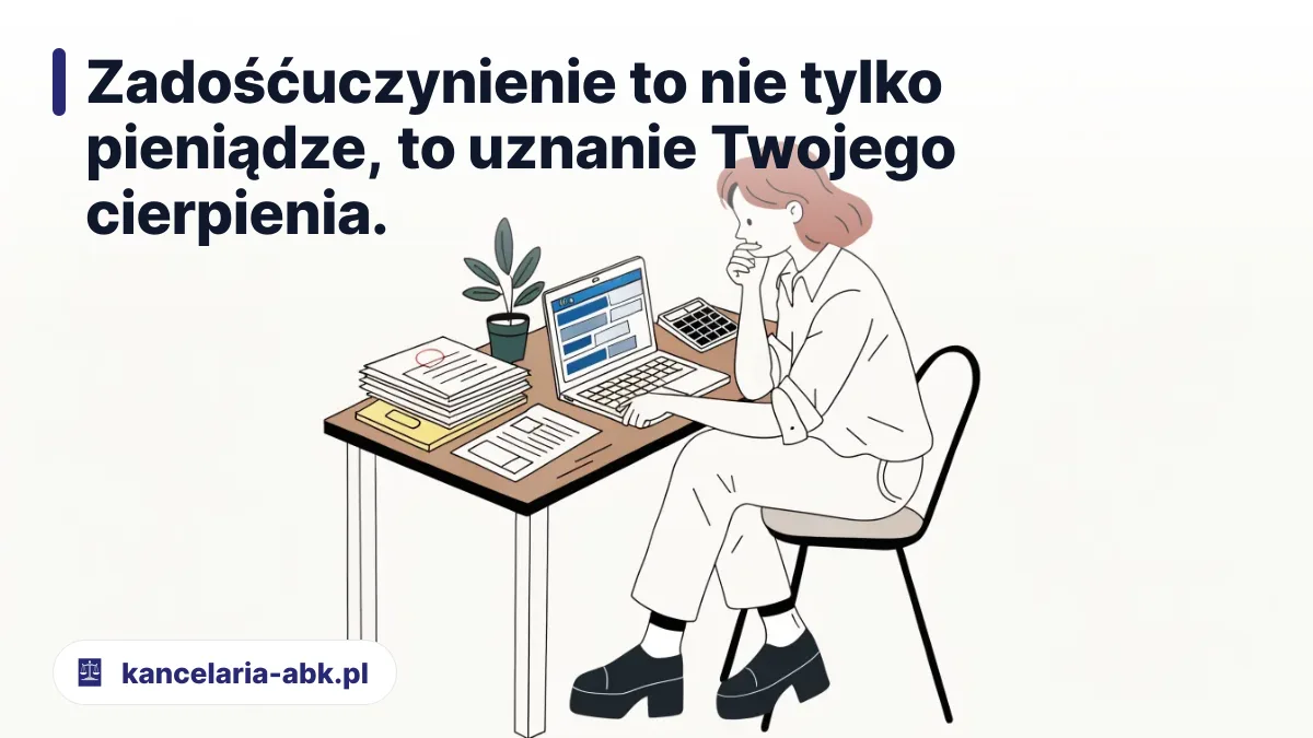 Zadośćuczynienie to nie tylko pieniądze, to uznanie Twojego cierpienia. - zadośćuczynienie z OC sprawcy