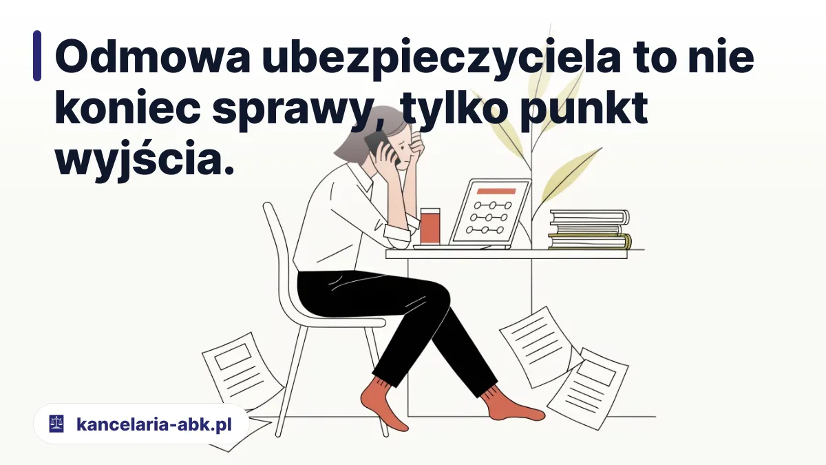 Odmowa ubezpieczyciela to nie koniec sprawy, tylko punkt wyjścia. - odszkodowania powypadkowe